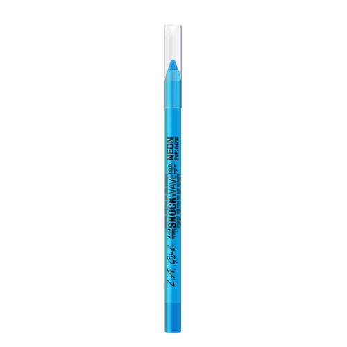Vivid neon eyeliner pencil in electric shades, creamy formula for smooth application and long-lasting wear.