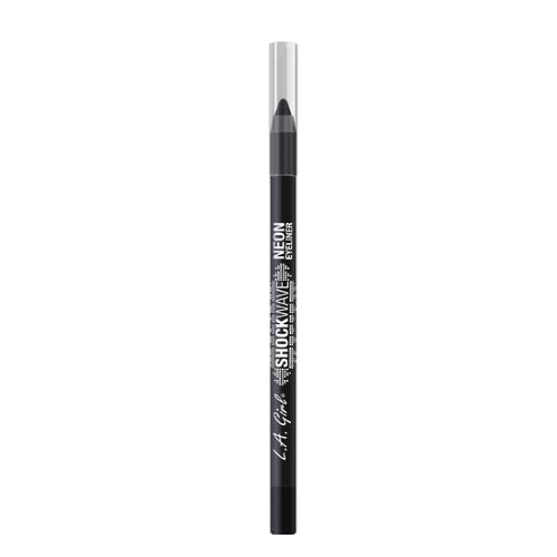LA Girl Shockwave Neon Eyeliner in Blackout, ultra-pigmented black, water-resistant, creamy formula for bold eye looks.