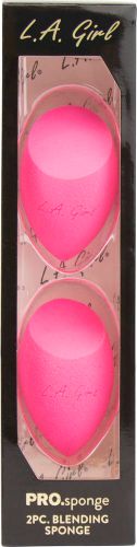 LA Girl 2pc Blending Sponge set for flawless airbrushed makeup; latex-free, hypoallergenic, and easy to clean.