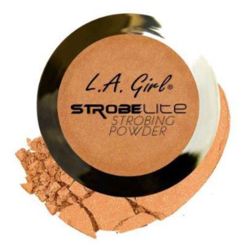 LA Girl Strobe Lite Powder - 80 Watt, a silky highlighter that enhances features for a radiant, luminous glow.