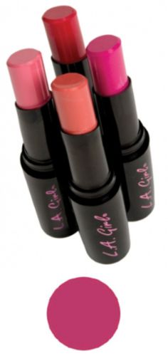 LA Girl Creme Lip Color in True Love, a lightweight lipstick with rich color and moisturizing formula for softer lips.