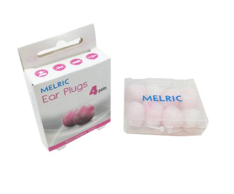 Mouldable wax ear plugs with 23 dB noise reduction for comfort and peace during sleep, travel, and relaxation.
