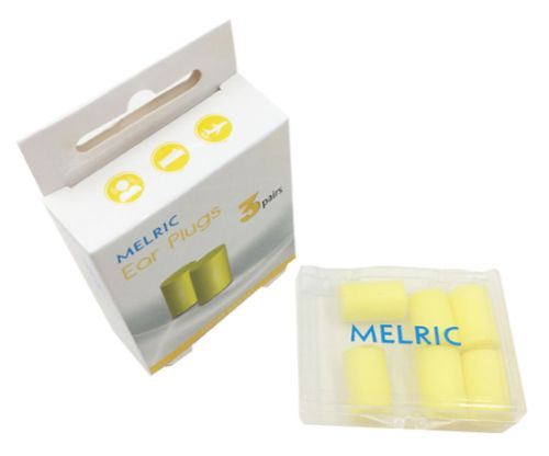 Soft foam ear plugs designed for comfort and noise reduction, effective for sleeping, studying, and concerts.