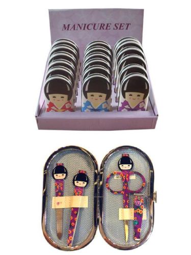 Japanese Doll Manicure Set 4pc Display - 18pcs