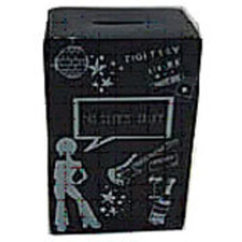 Ceramic Money Box Black - Night Out Fund