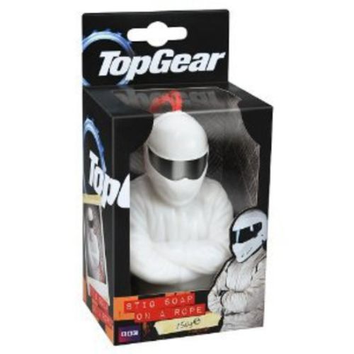 Top Gear Soap On Rope with a three-dimensional design of The Stig, perfect for car enthusiasts and quirky decor.
