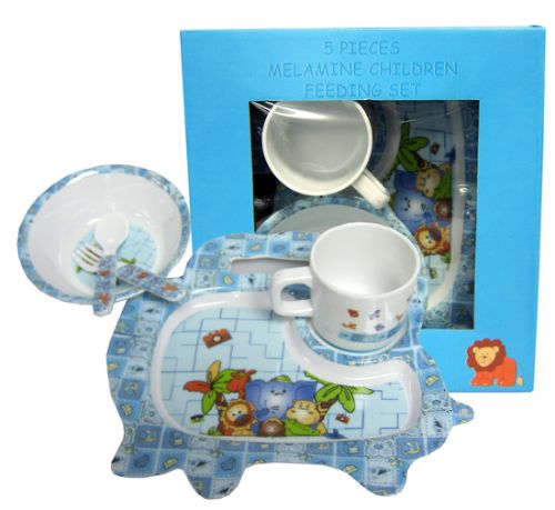 Children's Melamine 5pc Dinner Set Blue