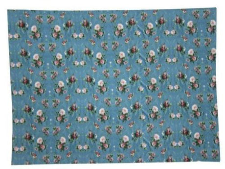 Pack of 6 blue floral place mats, 42x33cm, stylishly protects tables while enhancing decor for dining experiences.