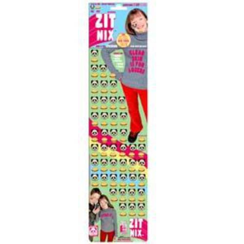 Zit Nix Sticker Set featuring 43 Pimple Panda and 45 Greasy Burger stickers for hiding blemishes stylishly.