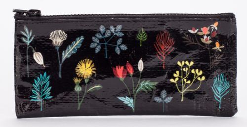 Botanically themed pencil case featuring art by Brie Harrison, perfect for storing stationery or small electronics.