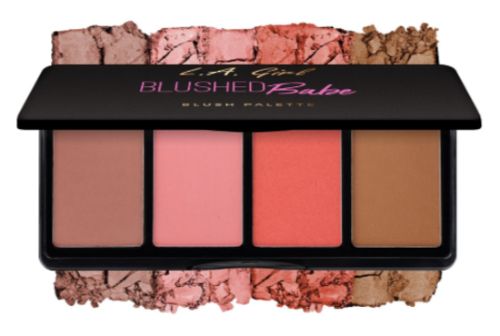 La Girl Blush Palette - Blushed Babe featuring four versatile blush and highlighter shades for a radiant, youthful glow.