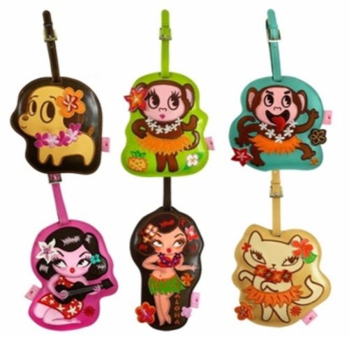Fluff Luggage Tags - Hula Cuties Pack Of 6pcs