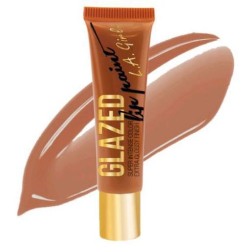 LA Girl Glazed Lip Paint in Gleam offers rich color and glossy finish, enriched with vitamin E and peppermint oil for nourished lips.