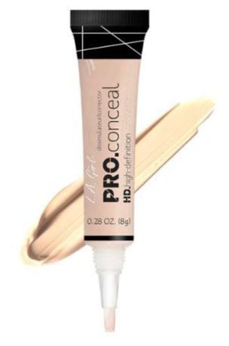 LA Girl Pro Concealer in Light Ivory offers opaque, lightweight coverage for dark circles and skin imperfections.