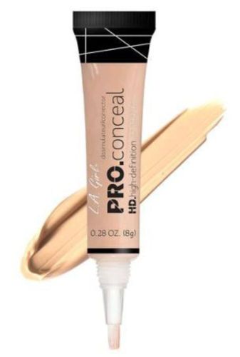LA Girl Pro Concealer in Natural offers crease-resistant, opaque coverage for dark circles and skin imperfections.