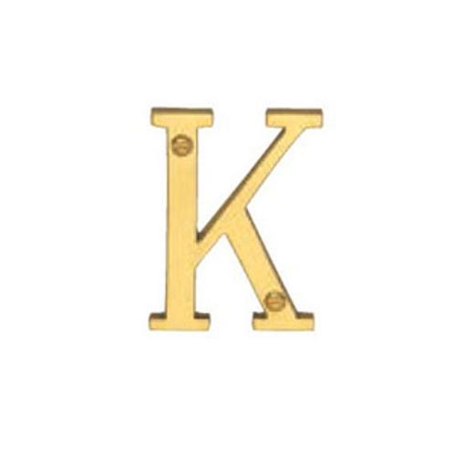 Hardware Victorian Letter K Polished Brass 50mm