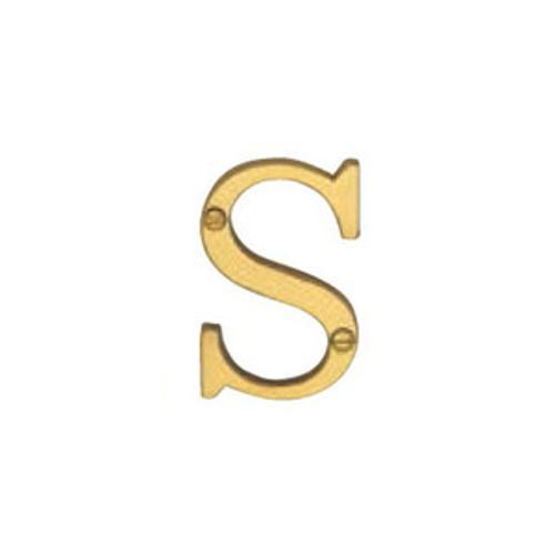 Hardware Victorian Letter S Polished Brass 50mm