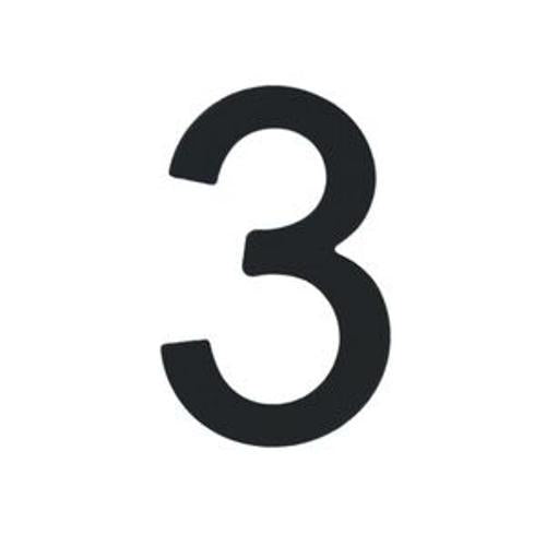 Hardware Adhesive Number 3 Matt Black - Elements Hardware 76mm