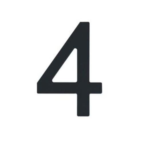 Hardware Adhesive Number 4 Matt Black - Elements Hardware 76mm
