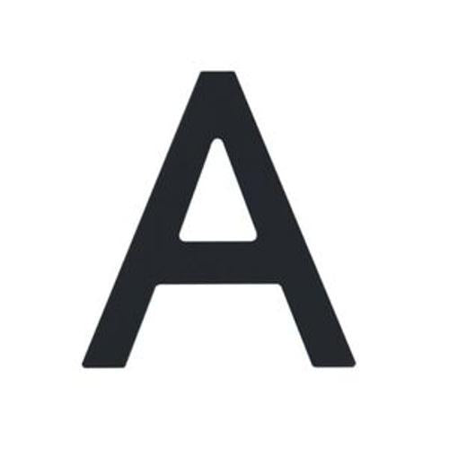 Hardware Adhesive Letter A Matt Black 76mm