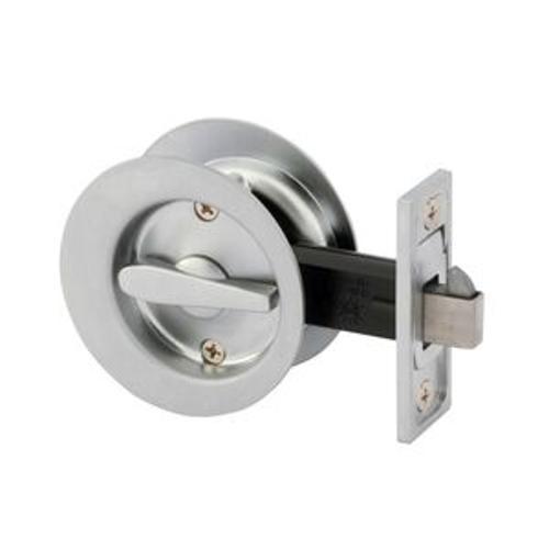 Round Privacy Cavity Slider Satin Chrome Plate - Schlage