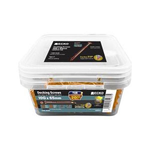Decking Screw Oval Head SS304 Bronze - Ecko 10g x 65 Tub 1200