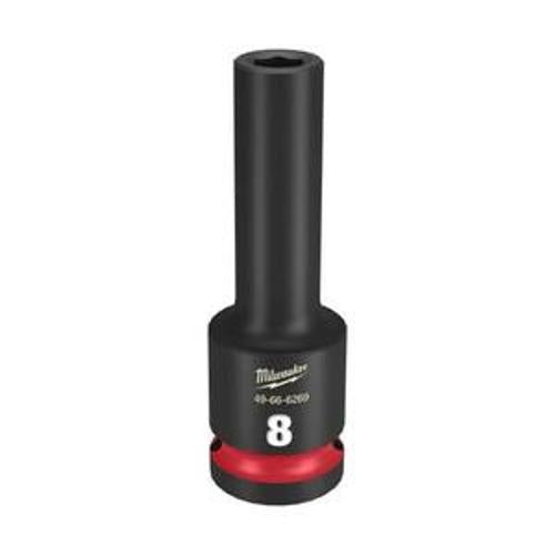 SHOCKWAVE Impact Socket 1/2 Inch Drive - Milwaukee 8mm Deep 6 Point