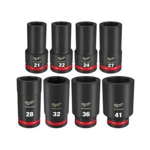 SHOCKWAVE Impact Socket Set 3/4 Inch Drive Metric Deep 6 Point 8 Piece