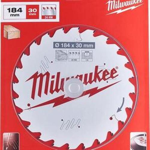 Framing Circular Saw Blade - Milwaukee 184mm 24T With 30mm Bore Size 4932471297