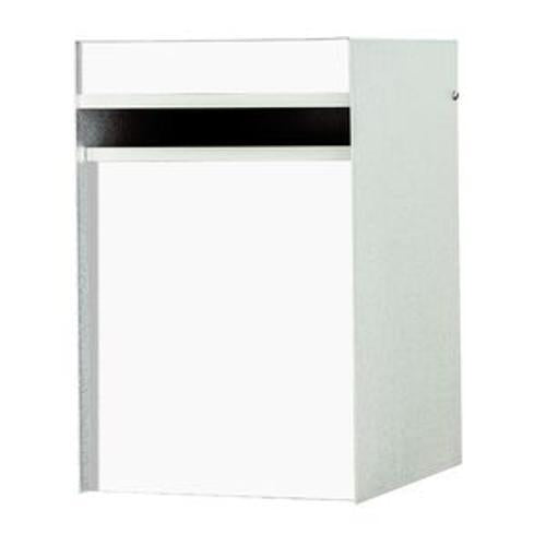 Letterbox Designer Back Open Silver-Pearl White