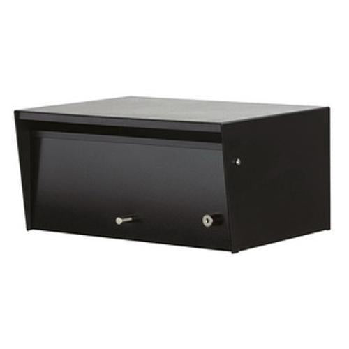 Metro Letterbox Front Open Silver Pearl/Black - Box Design
