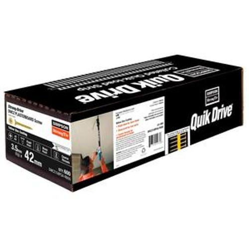 QUIKDRIVE Collated Dry Wall Screw Zinc - Simpson Strong-Tie 6G 42mm 600BX