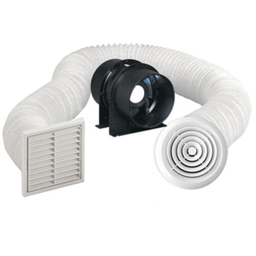 Classic Inline Extraction Fan Kit Axial without Lights - Manrose 100mm