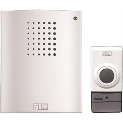 D642 Series Door Chime Wireless Battery Operated White - HPM 100m Range