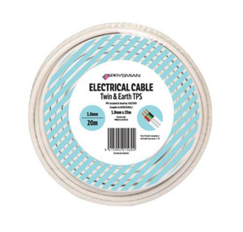 Electrical Cable Twin & Earth - Prysmian 1.0mm TPS 20m Roll Blister Pack