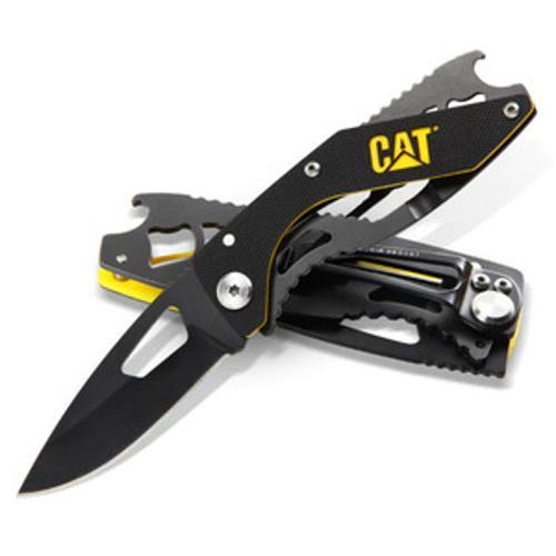 Folding Skeleton Knife With Bottle Opener and Black Blade - CAT 155mm 980267