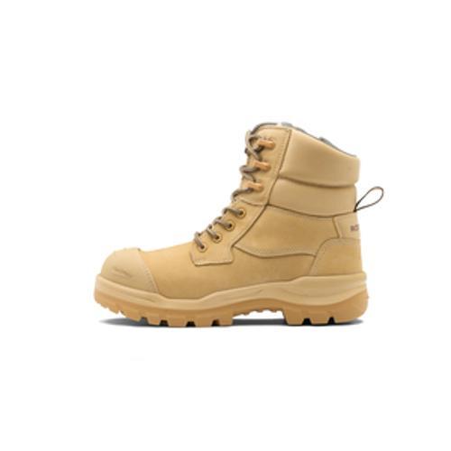 Rotoflex 8564 Zip Side Safety Boot Water-Resistant Leather Sand 150mm Size 12