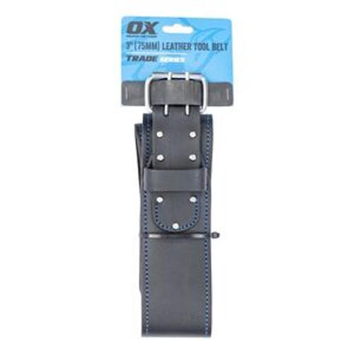Trade Belt Black Leather 3 Inch - OX-T265803