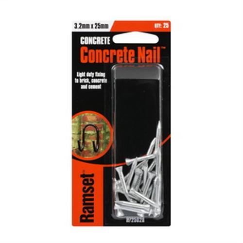 Concrete Nail M3.2 25mm Plain 25 Pack - Ramset