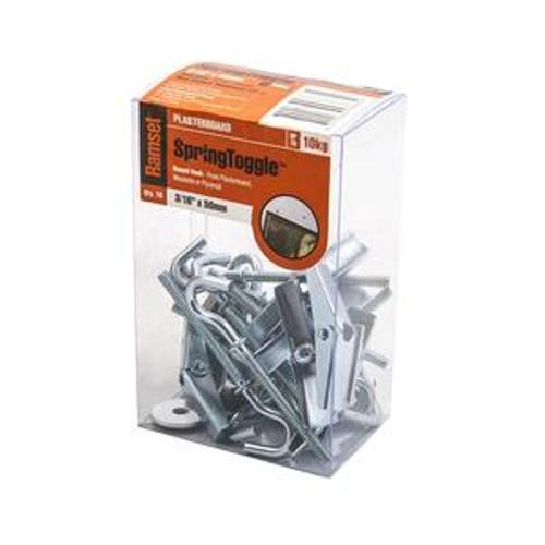 Ramset Spring Toggle Round Hook 3/16 50mm 10 Piece