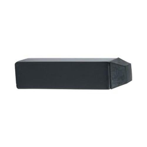 80mm Square Doorstop Skirting Mount Black