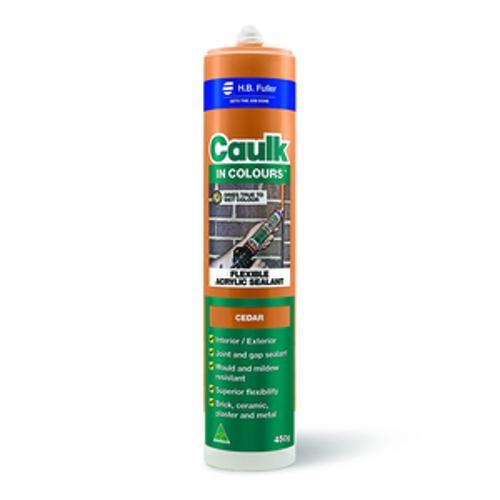 Caulk In Colours Flexible Acrylic Sealant - H B FULLER 450g Cedar