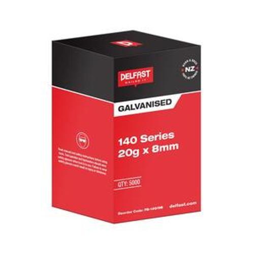 Staple 140 Series 8mm Galvanised 5000 Box - Delfast
