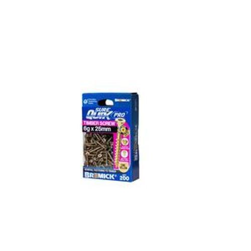 SureQuik Pro Wood Screw - Bremick 6G 25MM ZINC T15