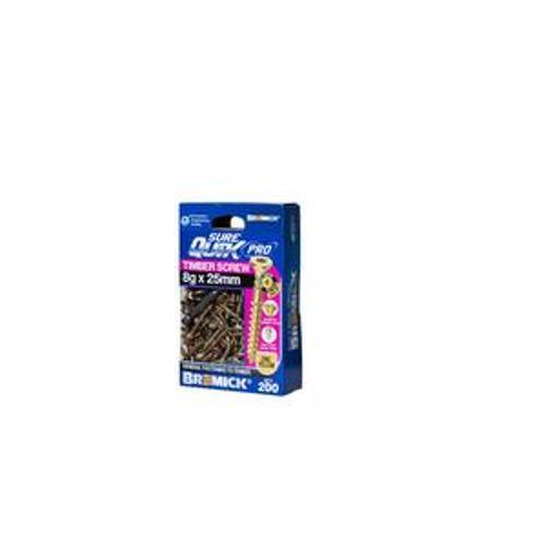 SureQuik Pro Wood Screw - Bremick 8G 25mm ZINC T20 200 Packet