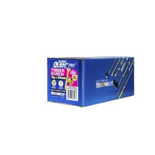 SureQuik Pro Wood Screw - Bremick 10G 100mm ZINC T25 250 Packet