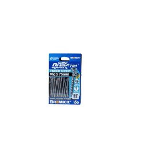 SureQuik Pro Wood Screw - Bremick 10G 75mm B8 T25 100 Packet