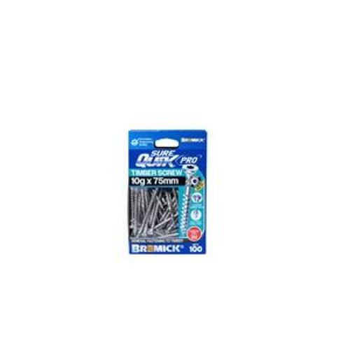SureQuik Pro Wood Screw - Bremick 10G 75mm SS T304 T25 100 Packet
