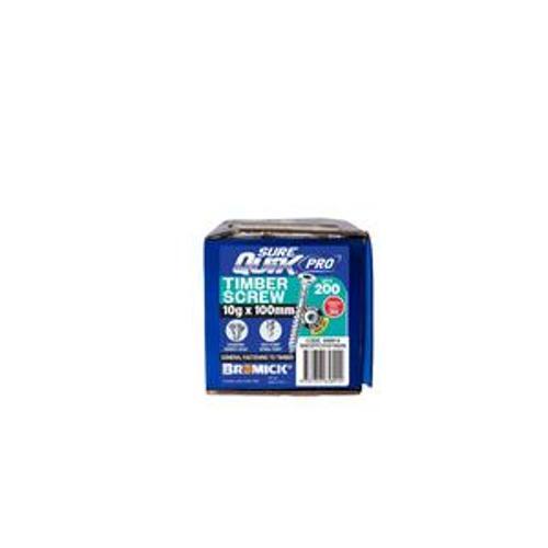 SureQuik Pro Wood Screw - Bremick 10G 100mm SS T304 T25 200 Packet