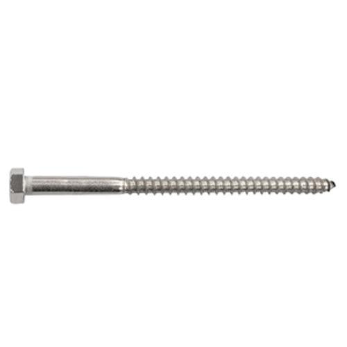 Coach Screw 12 x 250mm Hex Head T316 Stainless Steel - Ecko